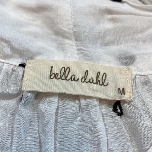 Bella Dahl White Sleeveless Neck Tie Tank with Dots sz M - Picture 3 of 9